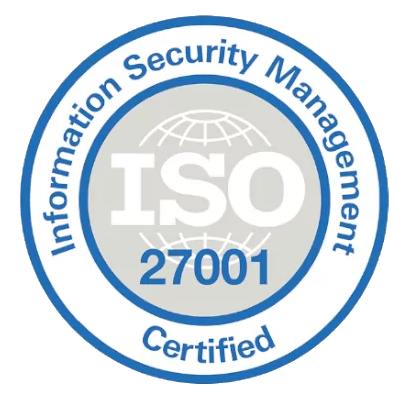 ISO/IEC 27001 Information Security Management certified